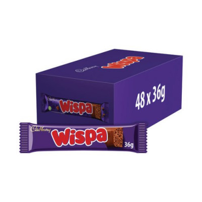 Cadbury Wispa Chocolate Bar 36g (Pack of 48) 4015891