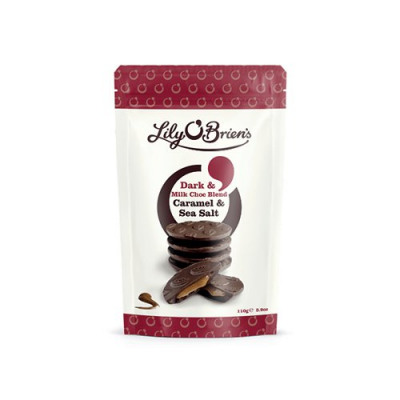 Lily O'Briens Dark Milk Caramel Sea Salt Chocolates Bag 110g 5106463