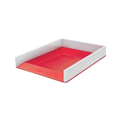Leitz WOW Duo Colour Letter Tray White/Red - 53611026