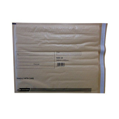 GoSecure Bubble Lined Envelope Size 10 350x470mm Gold (Pack of 50) ML100062