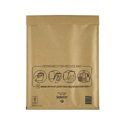 Mail Lite Bubble Postal Bag Gold H5-270x360 Pack of 50 101098097