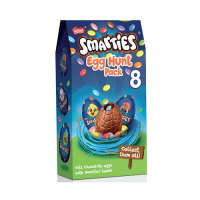 Nestle Smarties Milk Chocolate Easter Egg Hunt Box 140g 12494199 (pack of 8)
