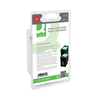 Q-Connect HP 344 Remanufactured Colour Inkjet Cartridge (Pack of 2) C9505EE-COMP