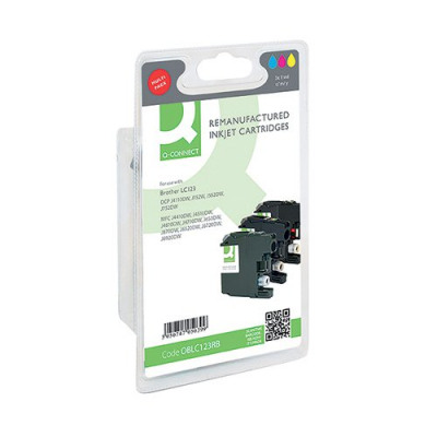 Q-Connect Brother LC123 Ink Cartridges Multi-Pack LC123RBWBP-COMP