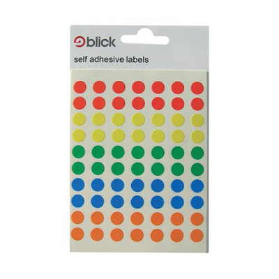 Blick Assorted Coloured Labels in Bags Round 8mm (Pack of 20) RS003656