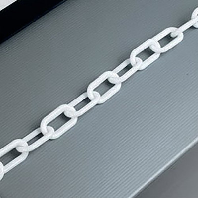 White Plastic 8mm Chain in 25 Metre Lengths - 360077
