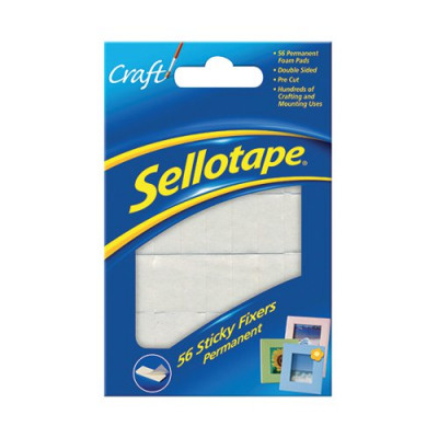 Sellotape Sticky Fixers Permanent 12 x 25mm (Pack of 56) 1445423