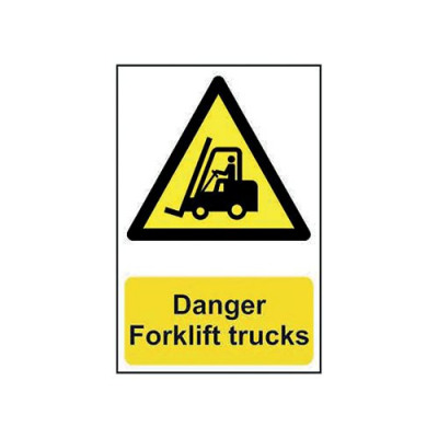 Spectrum Safety Sign Danger Forklift Trucks PVC 200x300mm 954