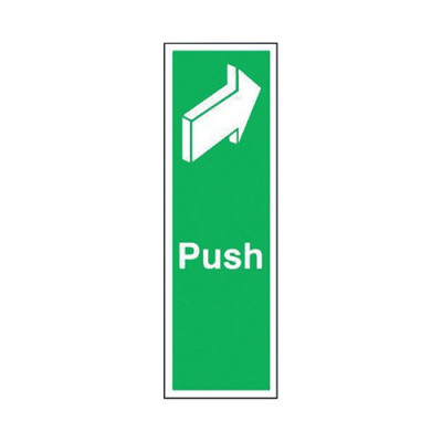 Safety Sign Push 150x50mm Self-Adhesive FX05512S