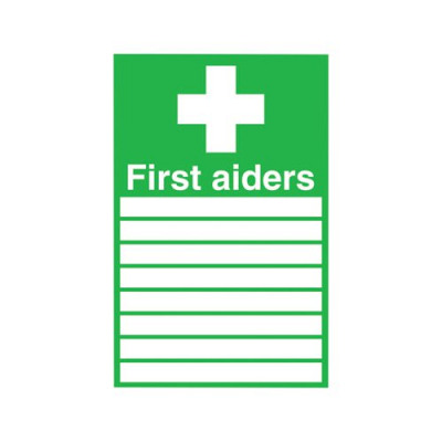 Safety Sign First Aiders Self-Adhesive 300x200mm FA01926S