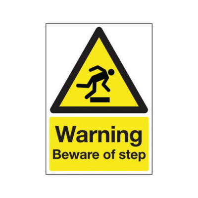 Safety Sign Warning Beware of Step PVC A5 HA21451R