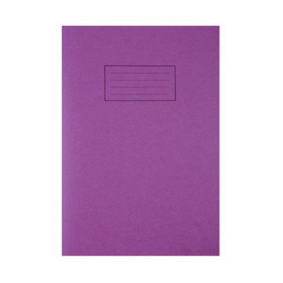 Silvine Exercise Book Tough Shell Feint Ruled With Margin A4 Purple (Pack of 25) EX140