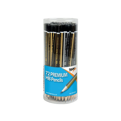 Tiger HB Pencils Display Pot Assorted (Pack of 72) 301532