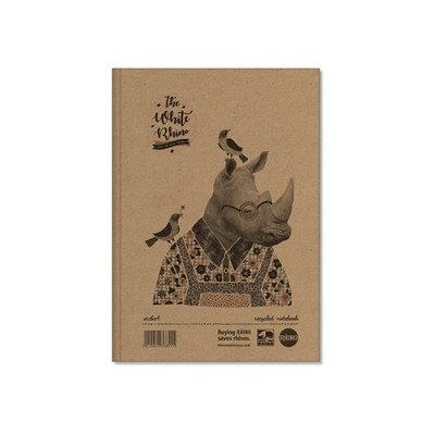 Save The Rhino Recycled Casebound Notebook 160 Pages (Pack 5) SRCBA4