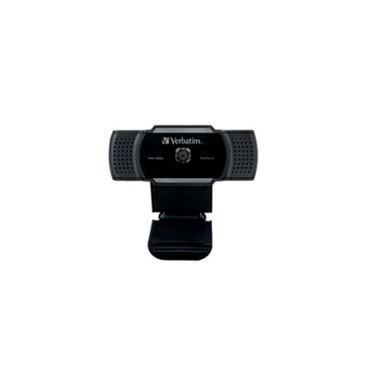 Verbatim AWC-01 Full HD 1080P Autofocus Webcam Microphone Black 49578