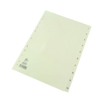 A4 White 1-10 Polypropylene Index WX01353