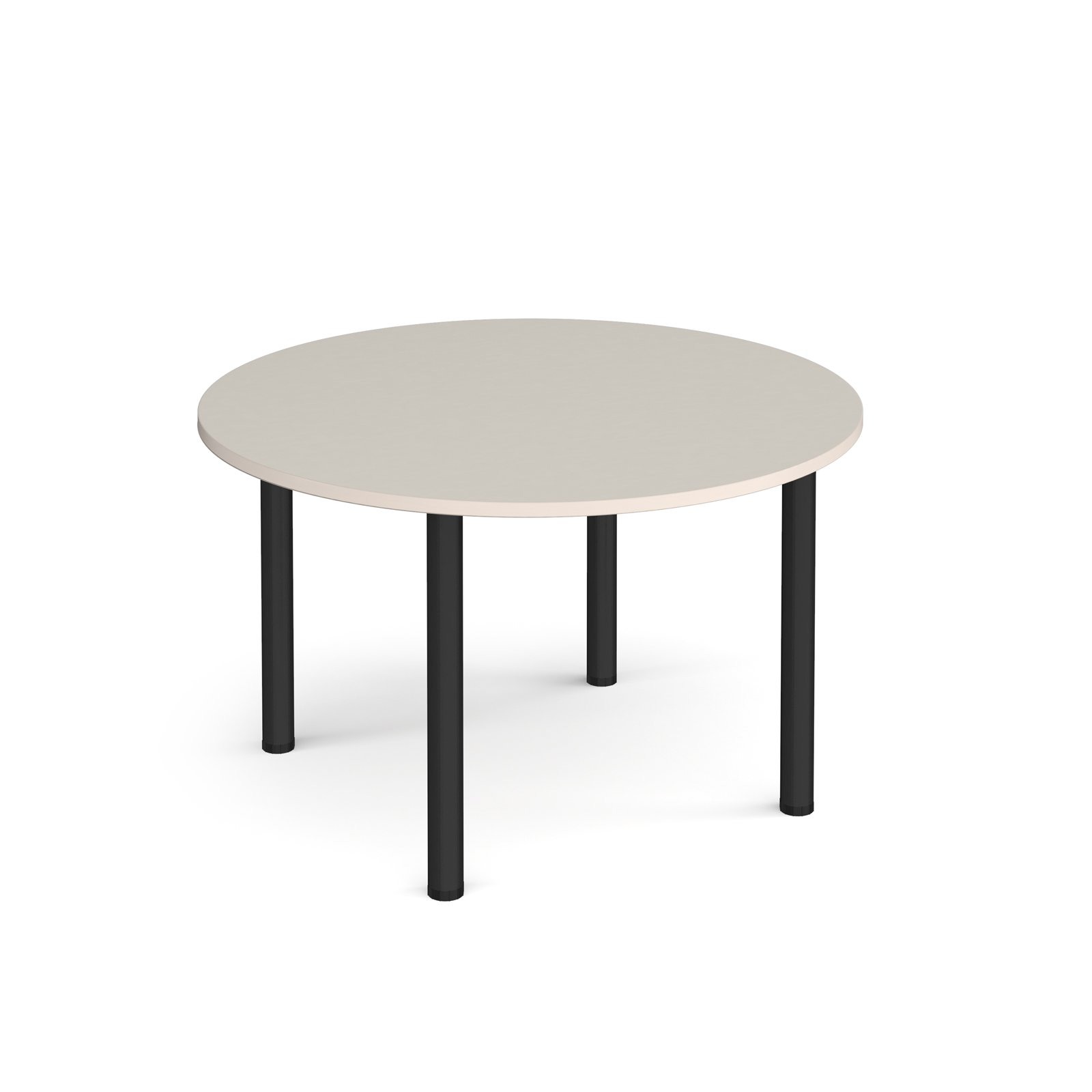Circular black radial leg meeting table 1200mm - Light Grey