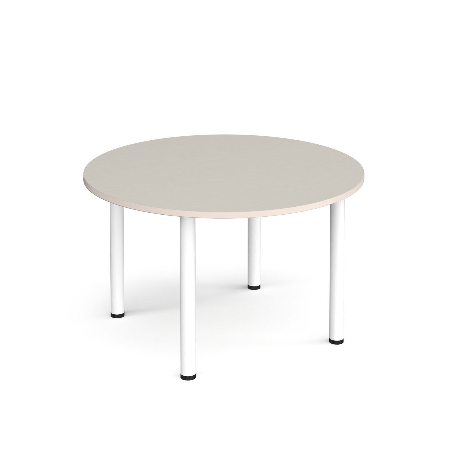 Circular white radial leg meeting table 1200mm - Light Grey