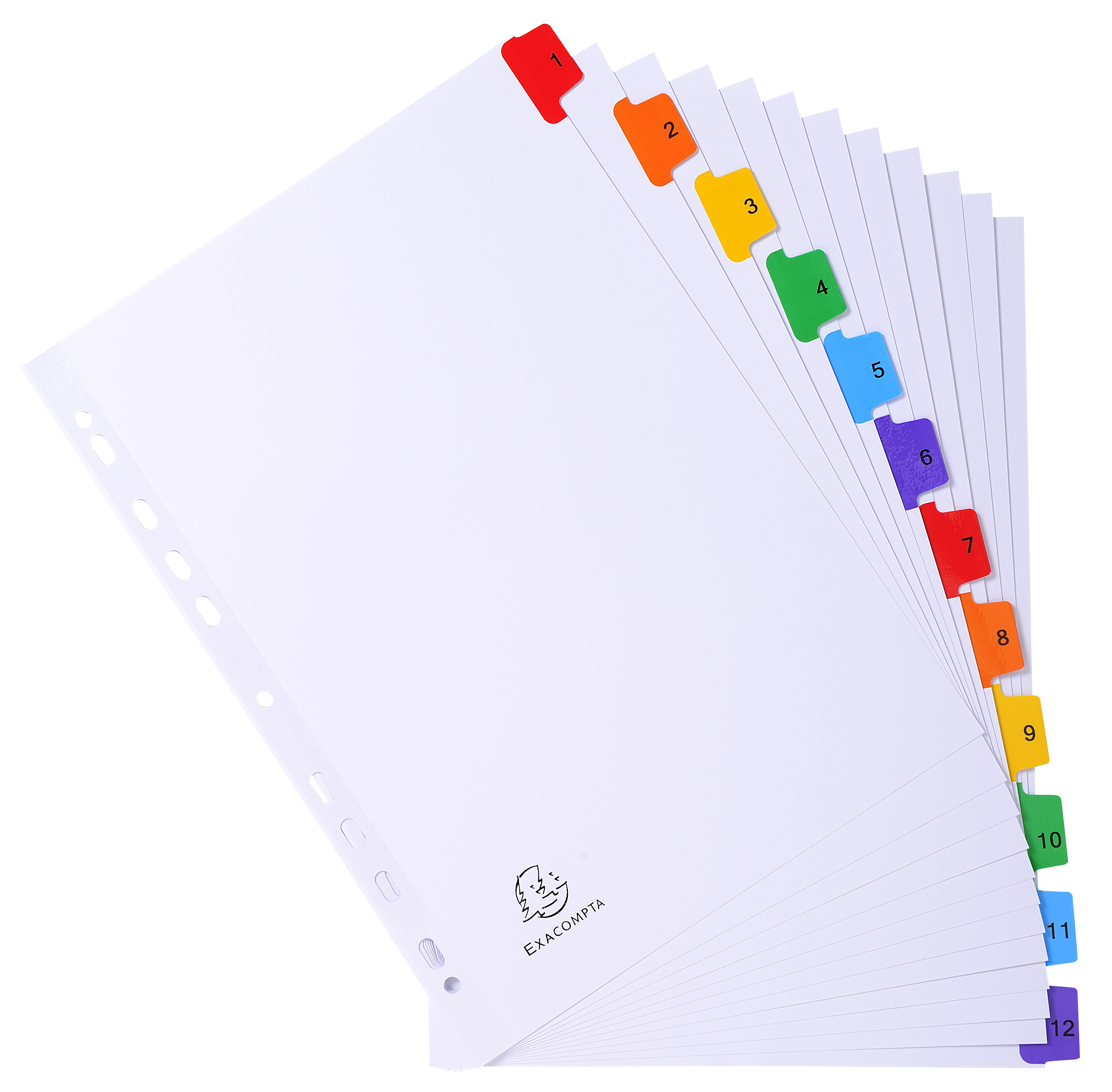 Exacompta 12 Part Printed Mylar Dividers