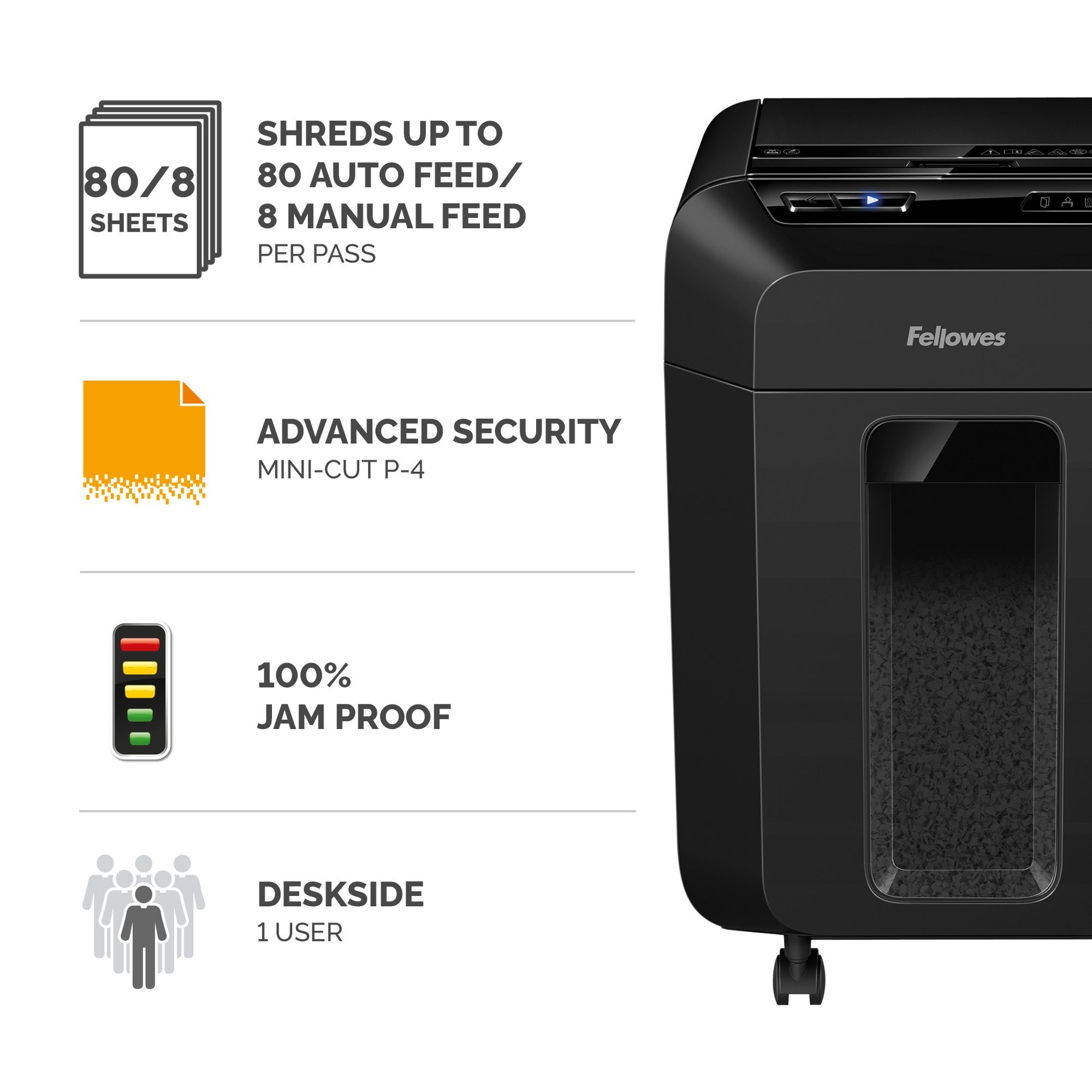 Fellowes Automax 80M Mini Cut Shredder