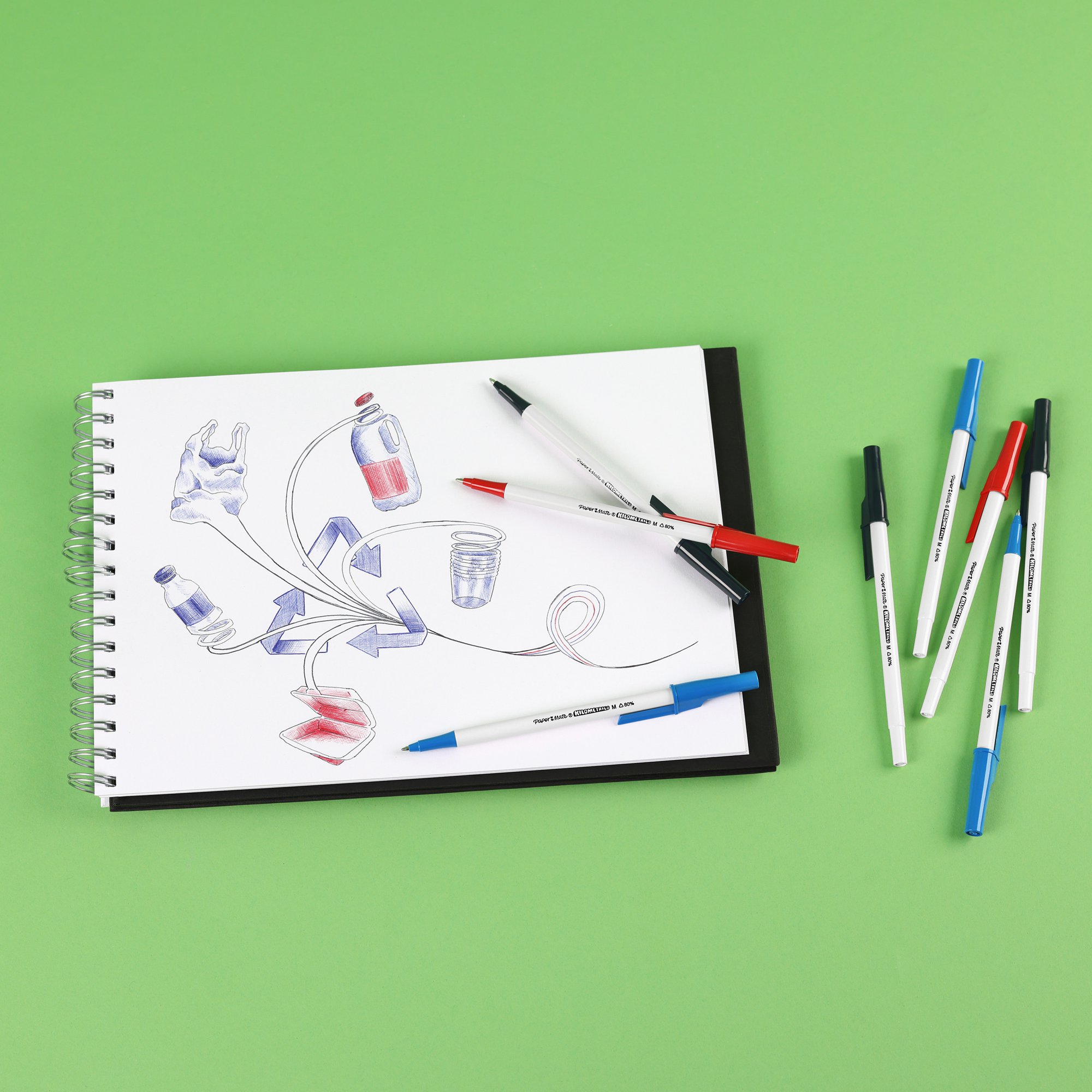 Paper Mate Kilometrico Ballpen AST PK8