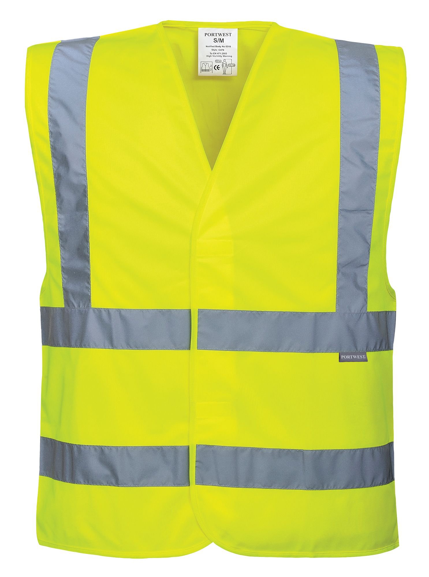 Portwest C470 Hi-Vis Band and Brace Vest Yellow S/M