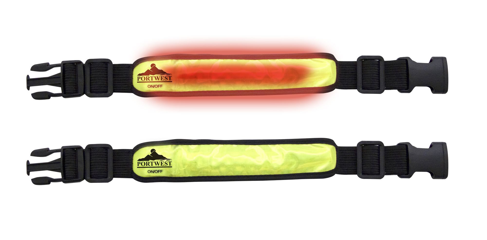 Portwest HV05 Illuminated Flashing Armband Yellow