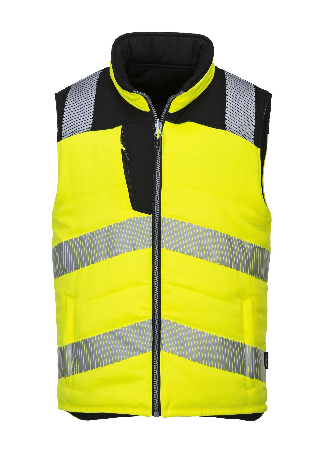 Portwest PW374 PW3 Hi-Vis Reversible Bodywarmer Yellow/Black L