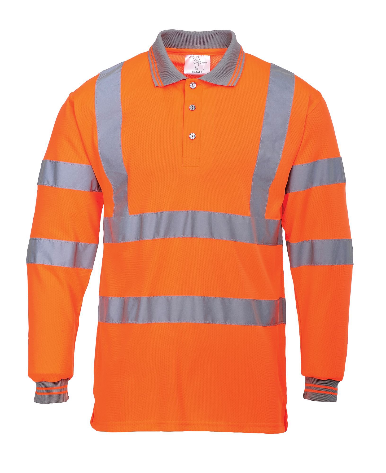 Portwest S277 Hi-Vis Polo Shirt L/S Orange L