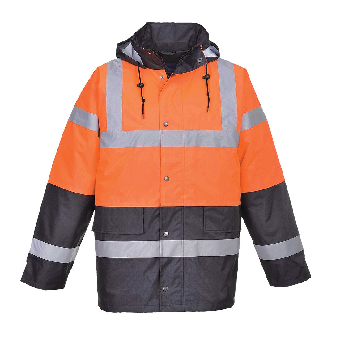 Portwest S467 Hi-Vis Contrast Winter Traffic Jacket Orange L