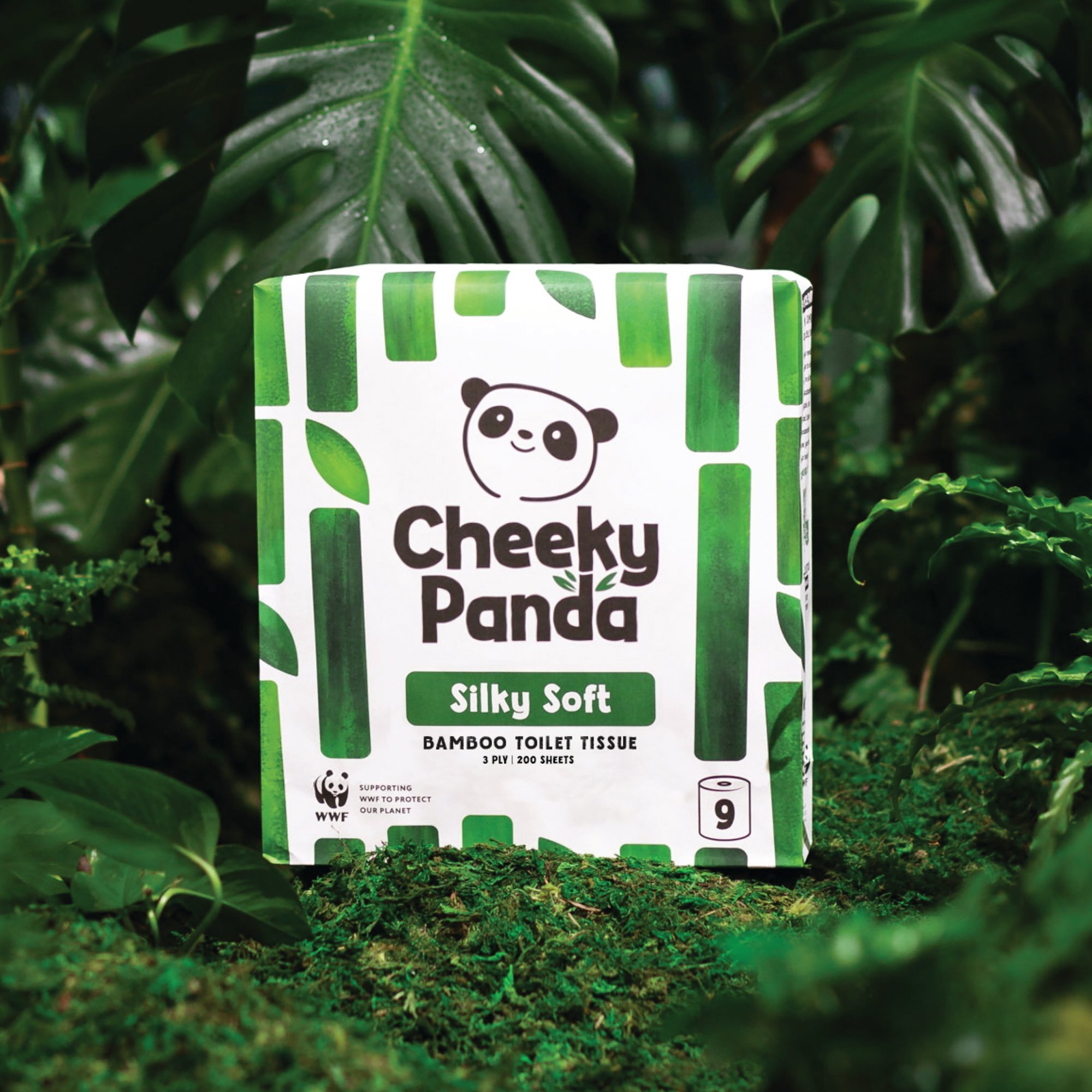 Cheeky Panda 3-Ply Toilet Tissue 5x 9 Rolls (Pack of 45) PFTOILT9X5